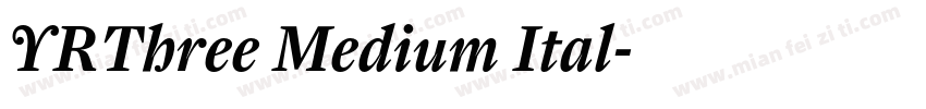 YRThree Medium Ital字体转换